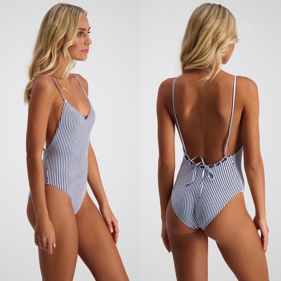 Roxy Other - Roxy Striped Print Softly Love One Piece Swimsuit